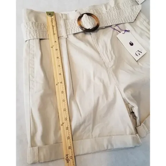 Gloria Vanderbilt Women's Trapunto Self Belt Vacation Shorts, Size 10 New - Picture 10 of 13